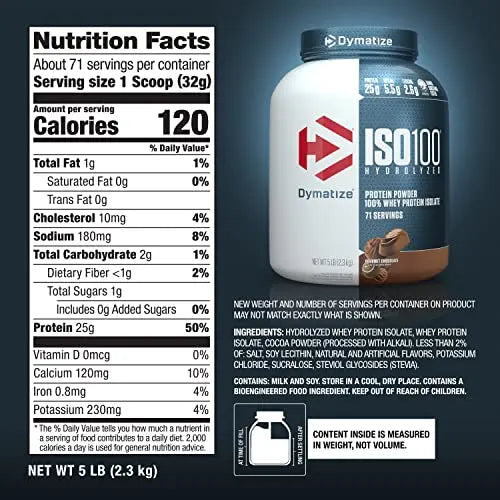 Dymatize ISO100 Hydrolyzed Protein Powder, 100% Whey Isolate Protein, 25g of Protein Dymatize Au supplements