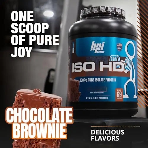 BPI Sports ISO HD Isolate Protein Chocolate Brownie - 69 Servings, 5.4 pounds BPI Sports Au supplements