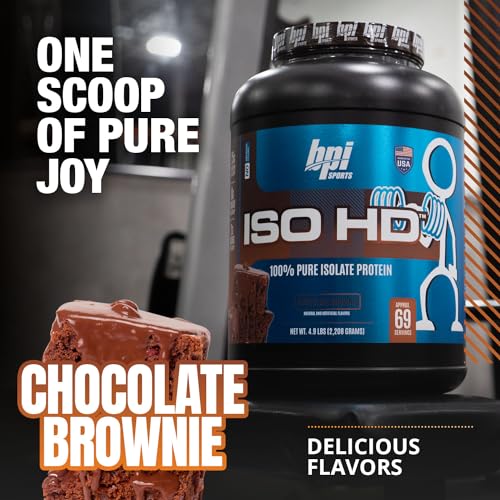 BPI Sports ISO HD Isolate Protein Chocolate Brownie - 69 Servings, 5.4 pounds BPI Sports Au supplements