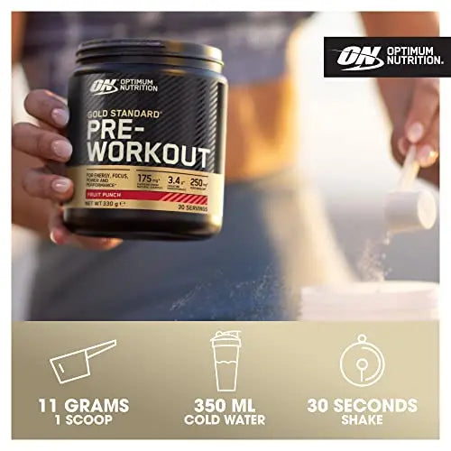Optimum Nutrition Gold Standard Pre Workout Watermelon Flavoured Powder, 330g Optimum Nutrition Au supplements
