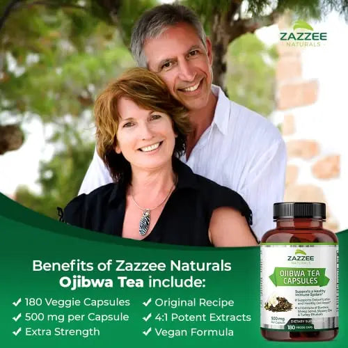 Zazzee Extra Strength Ojibwa Tea 500 mg, 180 Vegan Capsules, Rene Caisse's Original Zazzee Au supplements