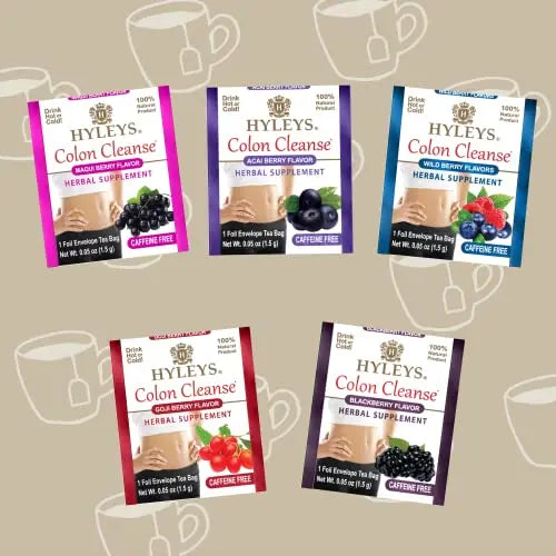 Hyleys Colon Cleanse Tea Assorted Flavors - 42 Tea Bags (1 Pack) HYLEYS Au supplements