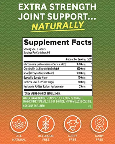 Zenwise Health Glucosamine Chondroitin MSM - Joint Support Supplement with Turmeric Zenwise Health Au supplements