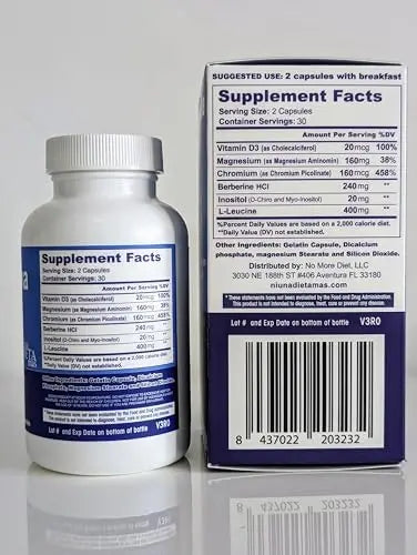 METFORMINA Natural - Weight Loss Aid and Metabolism Support - Dr Salomon, 60 Cap Ni una dieta más Au supplements