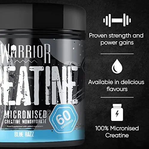 Warrior Creatine Monohydrate Powder – 300g – Micronised for Easy Mixing Warrior Au supplements