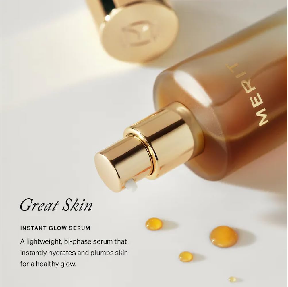 M Great Skin Instant Glow Serum with Niacinamide and Hyaluronic Acid (1.69 oz / 50 ml) + Bonus Acne Patch (36 Pieces) Tea Tree Oil Facial Water Gel NAPH Au supplements