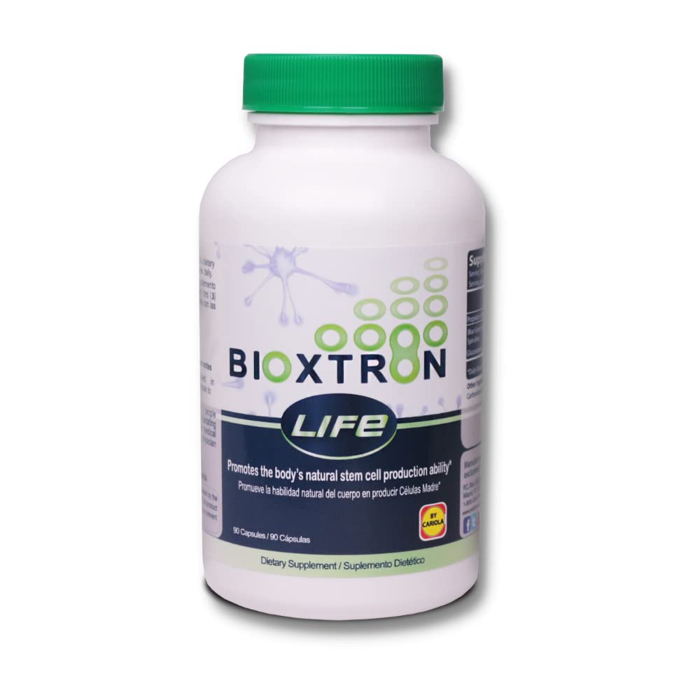 Bioxtron Life AFA Stem Cell Supplement - Joint Support & Muscle Pain - Immune System Support - Support Energy Levels - Stem Cell Production - Blue Green Algae Spirulina - 90 Caps + Cream 2 oz Bioxtron Au supplements