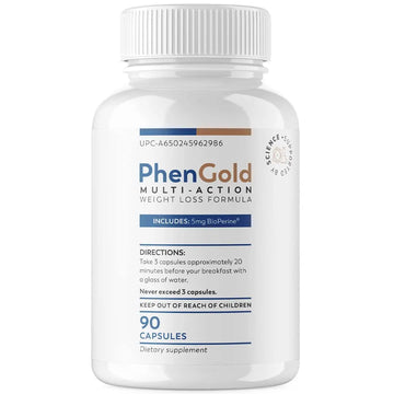 PhenGold Pills, Original Multi-Action Weight Management Formula with Green Tea PhenGold Au supplements