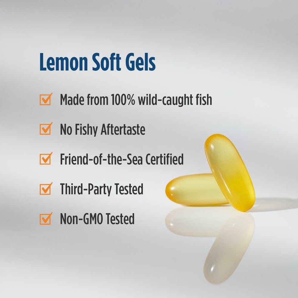 Nordic Naturals Omega-3D, Lemon Flavor - 120 Soft Gels - 690 mg Omega-3 + 1000 IU Vitamin D3 - Fish Oil - EPA & DHA - Immune Support, Brain & Heart Health, Healthy Bones - Non-GMO - 60 Servings Nordic Naturals Au supplements