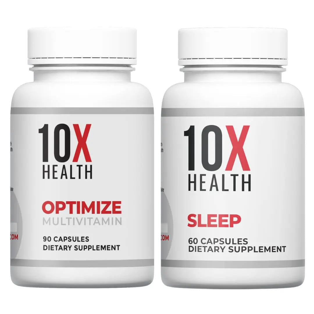 10X Health Optimize (Daily) & Sleep (PM) Bundle - Methylated Multivitamin Capsules + Magnesium, L Theanine & Melatonin 10X Health System Au supplements