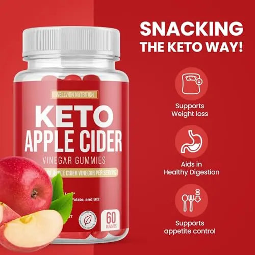 Wellvion Keto ACV Gummies for Weight Loss Support - Advanced Formula (1000mg) Wellvion Nutrition Au supplements