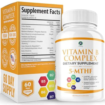 1 Body Vitamin B Complex – 5-MTHF Folate with B1, B2, B5, B6 1 Body Au supplements