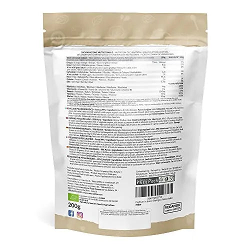 Organic Psyllium Husk - 99% Purity - 200g. Pure & Natural Psyllium Seed Husks NaturaleBio Au supplements