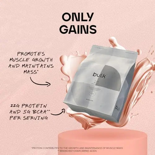Bulk Pure Whey Protein Powder Shake, Berries and Cream, 1 kg, Packaging May Vary Bulk Au supplements