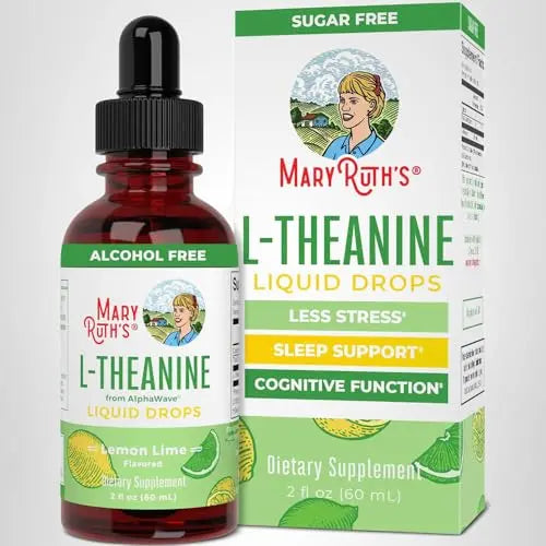 MaryRuth's L Theanine 200mg Liquid Drops | Mood Support for Adults & Kids | Focus Supplement | Natural Sleep Support | Vegan MARYRUTH'S Au supplements
