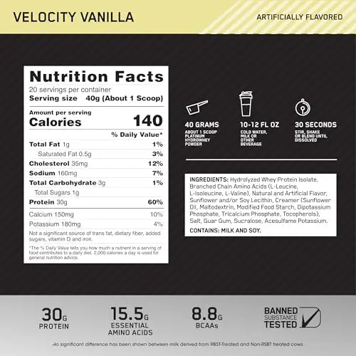 Optimum Nutrition Platinum Hydrowhey Protein Powder, 100% Hydrolyzed Whey Protein Optimum Nutrition Au supplements