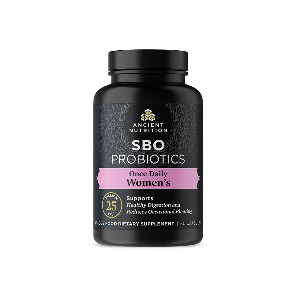 Ancient Nutrition Probiotics for Women, Once Daily Women's Probiotics 30ct, Digestive Support and Reduces Occasional Bloating, Made with Chaste Tree Berry and Amla Berry, 25 Billion CFUs* Ancient Nutrition Au supplements