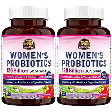 VITALITOWN Women's Probiotics 120 Billion CFUs 1 Daily, 30 Strains, with Prebiotics VITALITOWN Au supplements