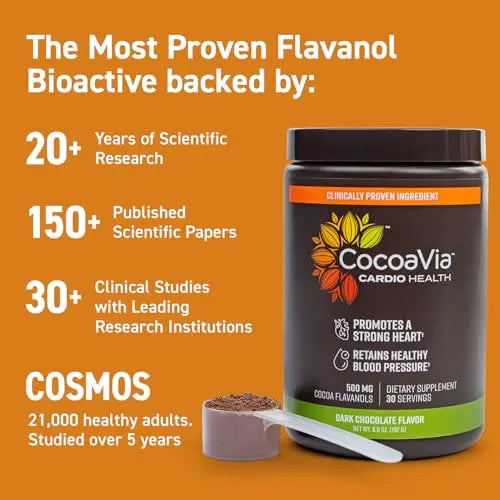 CocoaVia Cardio Health Cocoa Powder, 60 Servings, 500mg Cocoa Flavanols CocoaVia Au supplements