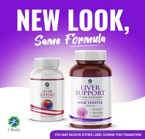 1 Body Liver Support: Twin Pack - 60 Capsules Each - Milk Thistle 1 Body Au supplements