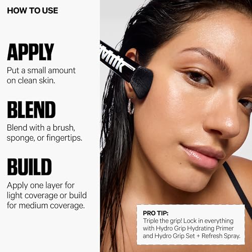 Milk Makeup Hydro Grip Hydrating Gel Skin Tint – 12HR Lightweight Buildable Coverage with Hyaluronic Acid for Natural Dewy Finish – Non-Comedogenic – 9 Medium Tan w/Warm Undertones, 1oz Milk Makeup Au supplements