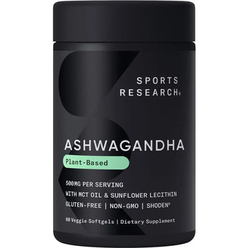 Sports Research® Ashwagandha Softgels with Coconut MCT Oil - Natural Adaptogen Sports Research Au supplements