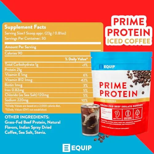 Equip Foods Prime Protein - Grass Fed Beef Protein Powder Isolate - Paleo and Keto Equip Au supplements