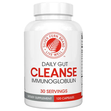 Silver Fern Cleanse - Daily Gut - 1 Bottle - 120 Capsules - 30 Day Supply - Immunoglobulin G, A & M -(IgG, IGA, IgM) - Postbiotic Silver Fern Au supplements