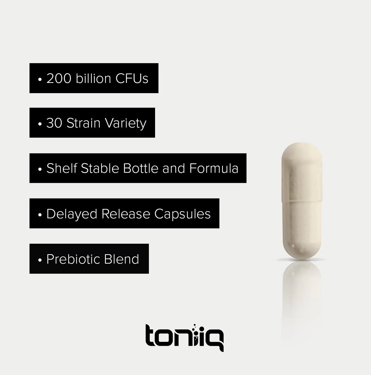 Toniiq 200 Billion CFU Probiotic Supplement 30 Verified Third-Party Tested Strains - Fully Shelf-Stable Probiotics Formula Toniiq Au supplements