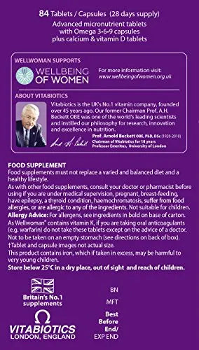 Vitabiotics Wellwoman Max, 84 Capsules Vitabiotics Au supplements