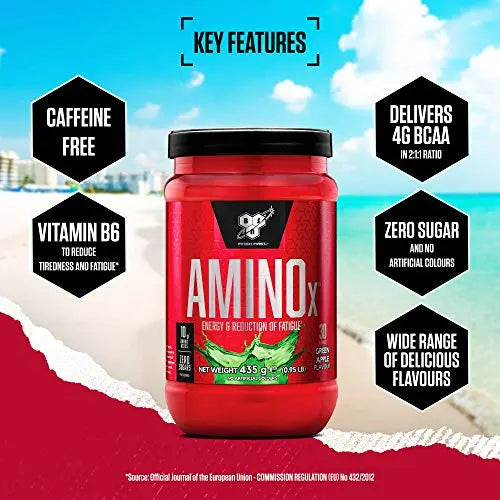 BSN Nutrition Amino X Supplement with Vitamin D, Vitamin B6 and Amino Acids, Green BSN Au supplements
