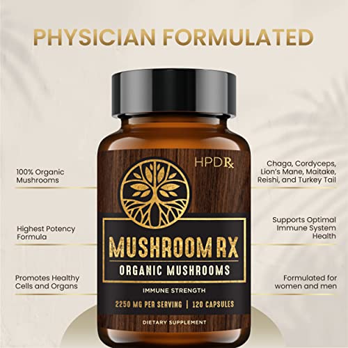 HPD Rx Mushroom Rx Organic Mushroom Extract Blend Max Immunity Dose, Lion’s Mane HPD Rx Au supplements