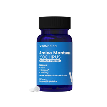 VitaMedica Arnica Montana 200C Rapid Dissolve Tablets for Natural Pain, Bruising, and Swelling Support - High Potency Homeopathic Medicine for Injury and Surgery Recovery - 150 Ct - 50 Servings VitaMedica Au supplements