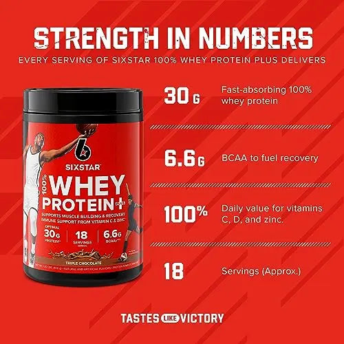 Six Star Elite Series 100% Whey Protein Plus Triple Chocolate 1.8lbs US Six Star Au supplements