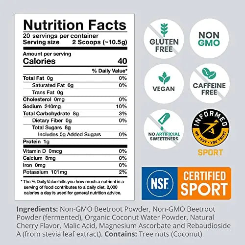 humanN SuperBeets Sport Pre Workout Powder – NSF Certified for Sport – Caffeine Free humanN Au supplements