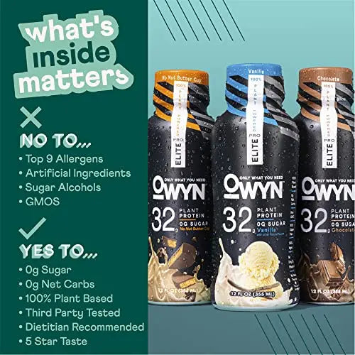 OWYN Only What You Need Pro Elite Vegan High Protein Keto Shake, 32g Protein OWYN Only What You Need Au supplements