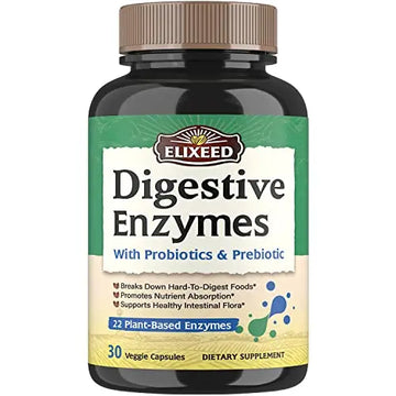 Elixeed Digestive Enzymes Plus Probiotics & Prebiotics, 22 Digestive Enzymes with Amylase Elixeed Au supplements