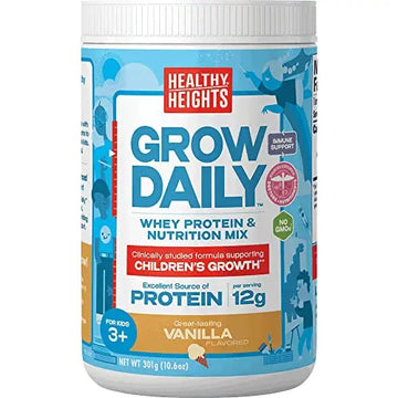 Grow Daily 3+ Shake Mix 7-serving Canister by Healthy Heights - Protein Powder (Vanilla) Healthy Height Au supplements