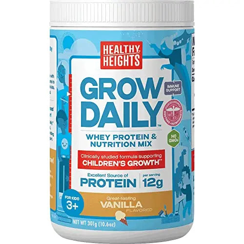 Grow Daily 3+ Shake Mix 7-serving Canister by Healthy Heights - Protein Powder (Vanilla) Healthy Height Au supplements