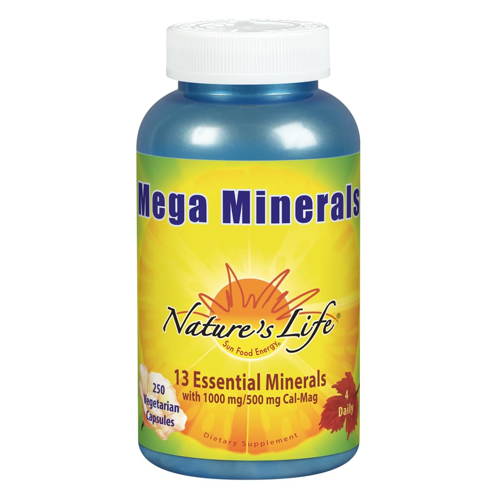 Nature's Life Mega Minerals Complex | Complete Multi Mineral + Vitamin D Supplement | 250 Vegetarian Capsules Nature's Life Au supplements