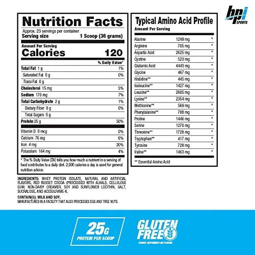 BPI Sports Iso Hd – 100% Whey Protein isolates – Muscle Growth, Recovery, Weight Loss, BPI Sports Au supplements