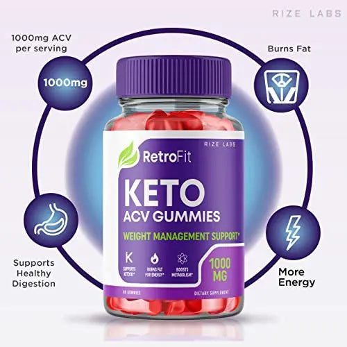 rize labs (2 Pack) RetroFit Keto Gummies - Retro Fit ACV for Advanced Weight Loss rize labs Au supplements