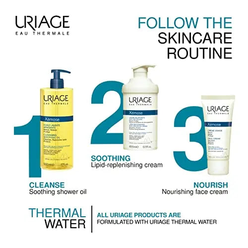 Uriage Xemose Lipid-Replenishing Anti-Irritation Cream | Soothing Moisturizing Lotion Uriage Au supplements