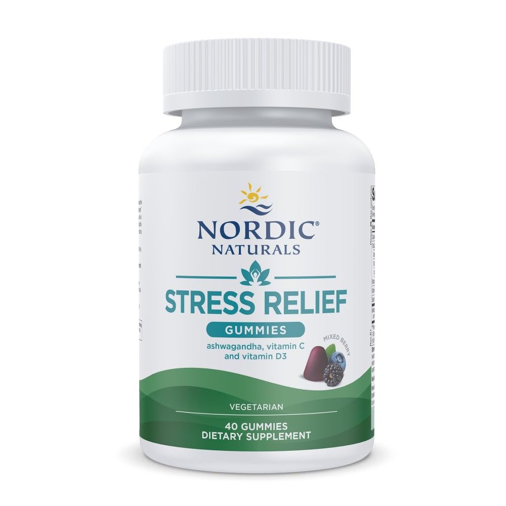 Nordic Naturals Stress Relief Gummies, Mixed Berry, 40 Gummy Supplements, Supports Daily Mood and Immune System Health, Non-GMO, Vegetarian, 20 Servings Nordic Naturals Au supplements