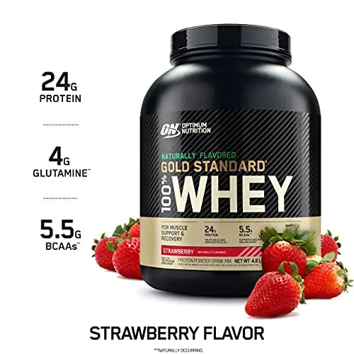 Optimum Nutrition Gold Standard 100% Whey Protein Powder, Naturally Flavored Strawberry Optimum Nutrition Au supplements