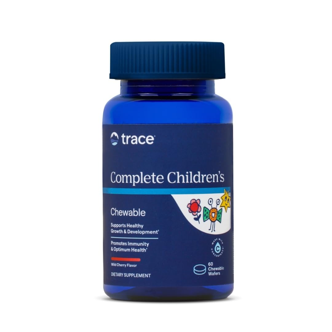 Trace Minerals Complete Children's Chewable - Gluten-Free Multivitamin for Kids - Chewable Multivitamin Supplement to Support Health & Development - 60 Chewable Wafers (30 Servings) Trace Minerals Au supplements
