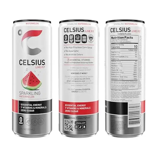 CELSIUS Sparkling Watermelon, Functional Essential Energy Drink 12 Fl Oz (Pack of 12) CELSIUS Au supplements