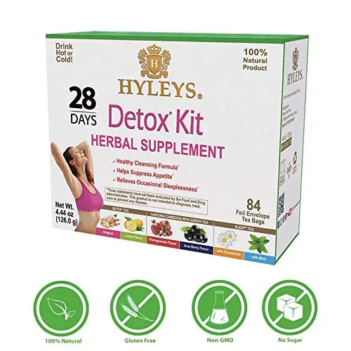 Hyleys Detox Tea for Cleanse - 28 Day Kit - 84 Tea Bags - Gift Gift For Mom For Mom HYLEYS Au supplements
