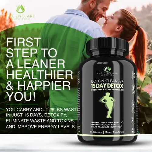 Colon Cleanser Detox. Premium 15 Day Fast-Acting Detox Cleanse Diet Pills, Probiotic THE ENCLARE NUTRITION Au supplements