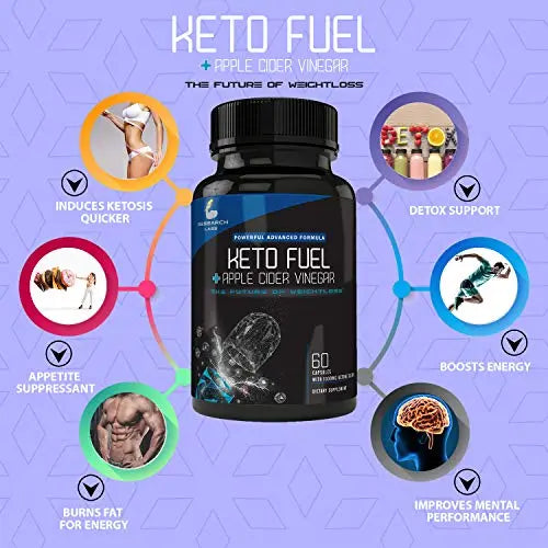 Research Labs 2 fer 1 Ad - Advanced Keto Diet Pills Supplement w/ Apple Cider Vinegar Research Labs Au supplements